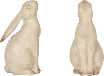 Creative Co-Op Decorative Resin Rabbit Bookends, Bronze, Set of 2