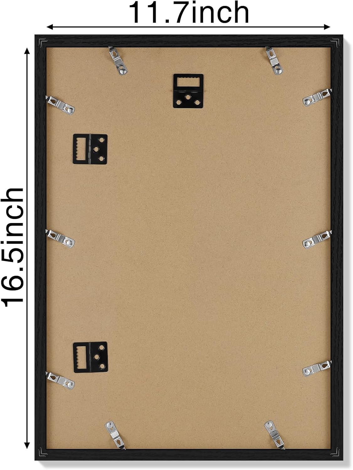 Vittanly 11x14 Picture Frame, Display Pictures 8x10 with Mat or 11x14 without Mat, Photo Frame for Wall Mounting, Black, 1 Pack - Colors A
