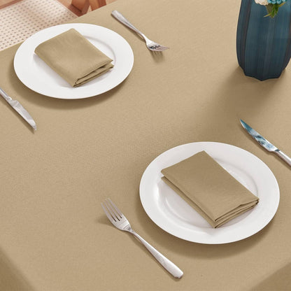 Veblandy Rectangle Tablecloth Waterproof Linen Textured Table Cloth Stain and Wrinkle Resistant Washable, Decorative Fabric Table Cover for Dining, Party and Camping (Sage Green, 52 * 70)