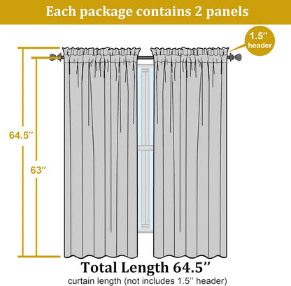 OWENIE Sheer Curtains 84 inches Long 2 Panels Set for Living Room/Bedroom, Rod Pocket Voile Sheer Panel Drapes, White, 2pcs, Each 42" W x 84" L - Colors A