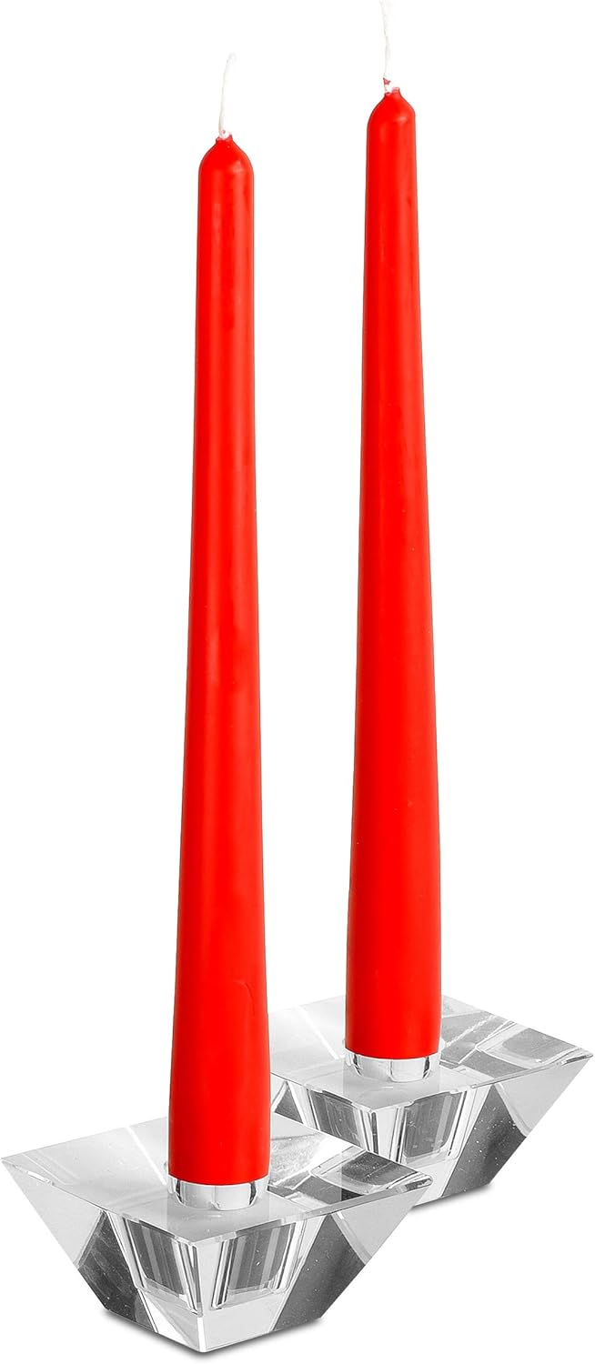 Hyoola Tall Taper Candles - 10 Inch Metallic Gold Unscented Dripless Taper Candles - 8 Hour Burn Time - 4 Pack