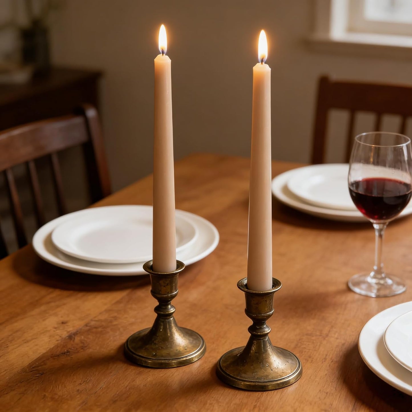 12-Pack Olive Green Taper Candles, 10 Inch Unscented Dripless Candlesticks, Long-Lasting Burn Time of 7-8 Hours, Perfect for Christmas Home Décor Spring and St. Patrick's Day