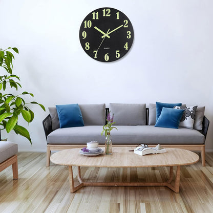 HZDHCLH Wall Clocks Battery Operated,12 inch Silent Non Ticking Modern Wall Clock for Living Room Bedroom Kitchen Office Classroom Decor (Olive Green and Gold)