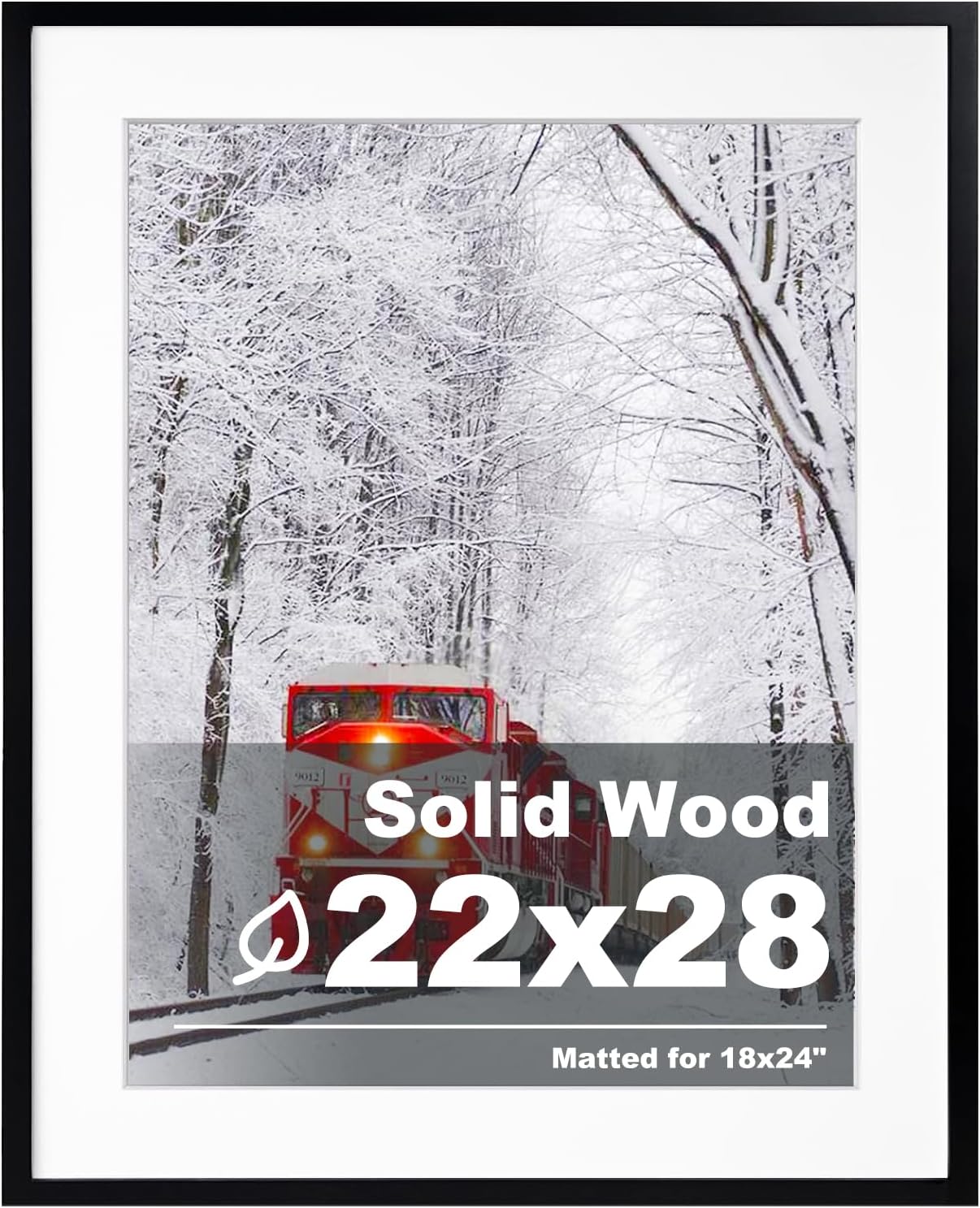 Egofine 12x16 Picture Frame Black, Covered by Plexiglass Made of Solid Wood, Display Pictures 9x12 and 11x14 with Mat or 12x16 Without Mat, for Wall Mounting Photo Frame - Colors B