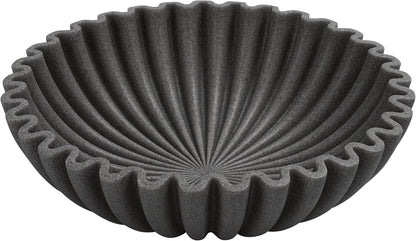 YMXYJM Large Decorative Bowl, Modern Handicraft Bowls for Home Decor, Fruit Bowl for Kitchen Counter, Ruffle Decor, Stylish Key Bowl for Entry Table, Artificial Stone Beige