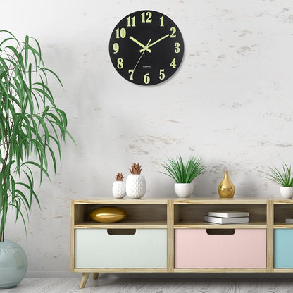 HZDHCLH Wall Clocks Battery Operated,12 inch Silent Non Ticking Modern Wall Clock for Living Room Bedroom Kitchen Office Classroom Decor (Olive Green and Gold)