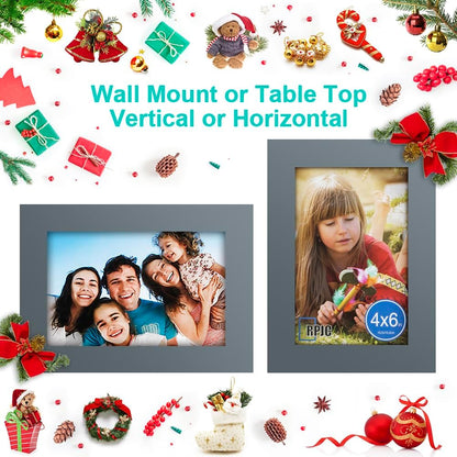 RPJC 5x7 Picture Frames Made of Solid Wood High Definition Glass for Table Top Display and Wall Mounting Photo Frame Black