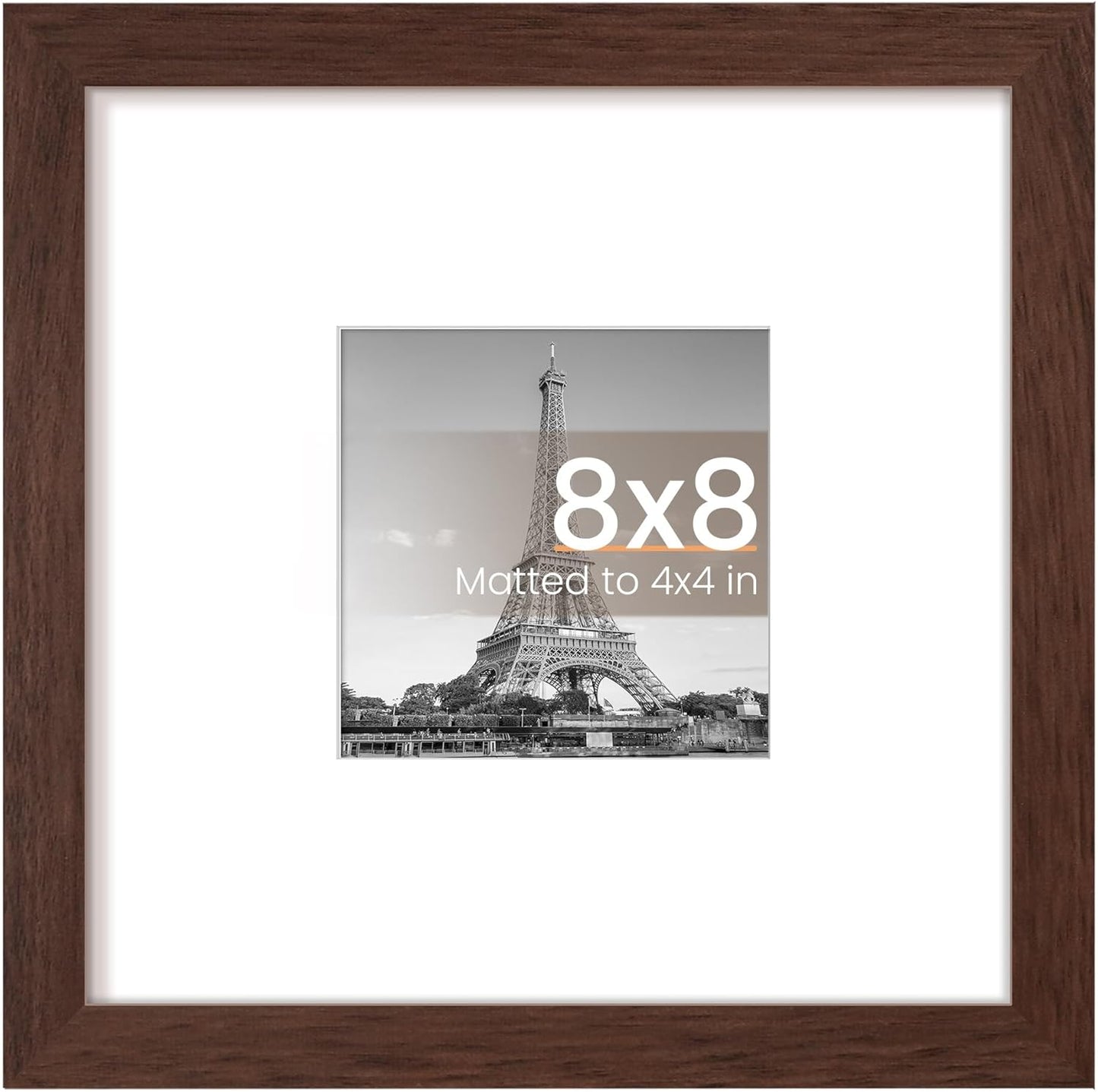 upsimples 8x10 Picture Frame, Display Pictures 5x7 with Mat or 8x10 Without Mat, Wall Hanging Photo Frame, Black, 1 Pack - Colors A