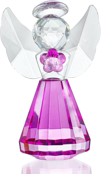 HDCRYSTALGIFTS 3.3'' Crystal Bird Figurine Collectible Art Glass Animal Figurines Table Home Decor Paperweight Valentine’s Day for Women