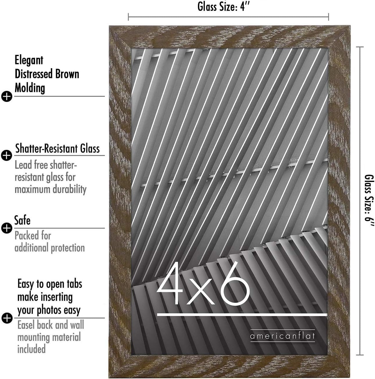 Americanflat 24x36 Poster Frame with Polished Plexiglass - Streamline Collection - Thin Border Picture Frame for Wall Display - Hanging Hardware Included - Black - Colors A