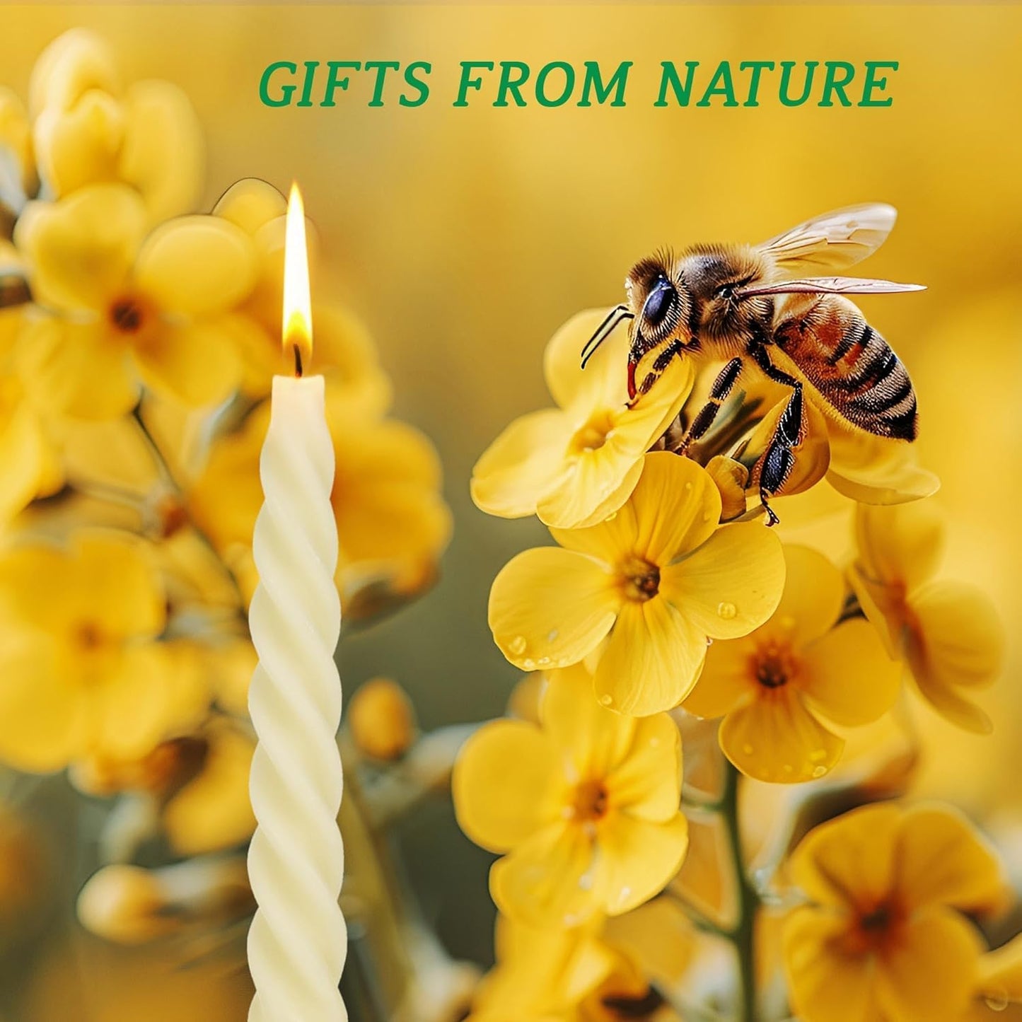 5 Inch Spirat Tapared Candles 10 Pack,0.78" Diameter Ivory Naturel Bee Candles Candlestick,7 Hours Long Lasting Smokeless and Unscented for Home Decoration