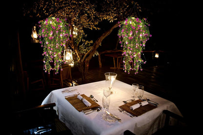 RECUTMS Artificial Hanging Plants Fake Hanging Plant Faux Eucalyptus Leaf Greenery Vine Outdoor UV Resistant Plastic Plants Home Garden Wedding Party Indoor Outdoor Decorations(White)