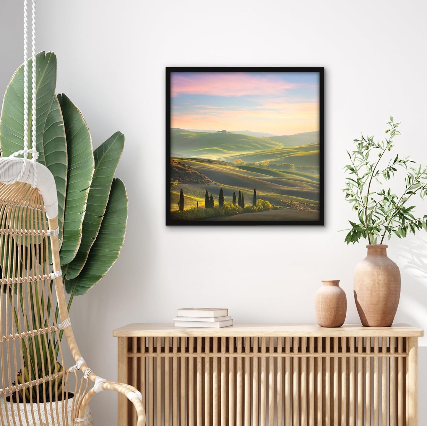Americanflat 24x36 Poster Frame with Polished Plexiglass - Streamline Collection - Thin Border Picture Frame for Wall Display - Hanging Hardware Included - Black - Colors B