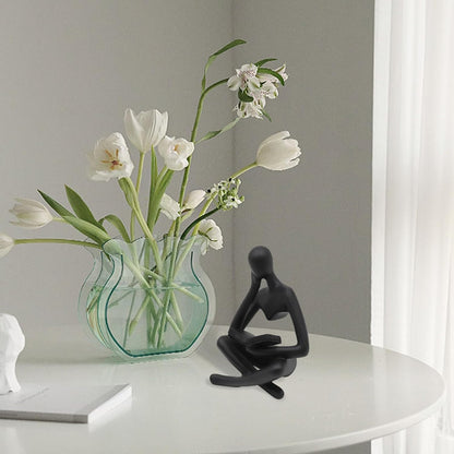 Jinkoozz Reading Women Statue, Thinker Sculptures, Abstract Art Ornament, Modern Aesthetic Figurine Decoration, Suitable for Home Living Room Bedroom Office Shelf Table Desk Bookshelf Decor