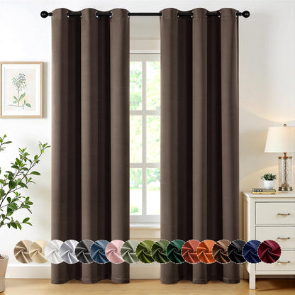 MIULEE Blackout Curtains for Bedroom Living Room 2 Panels, Thermal Insulated Room Darkening Drapes Grommet Noise Reducing Light Blocking Window Treatments 63 Inches Long 40x63 Inch Black - Colors B