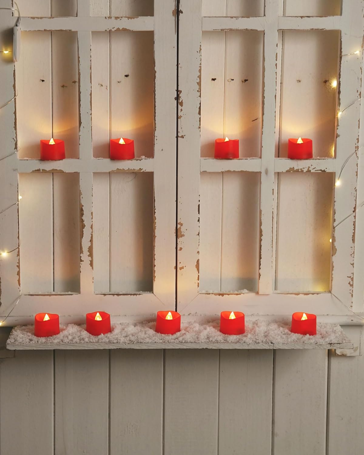 Homemory 24Pcs Flickering Flameless Candle Battery Operated, 200+Hours Fake Electric LED Tea Lights for Votive, Centerpiece Table Decorations, Wedding, Aniversary, Halloween, Christmas