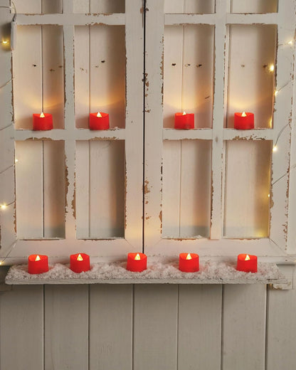 Homemory 24Pcs Flickering Flameless Candle Battery Operated, 200+Hours Fake Electric LED Tea Lights for Votive, Centerpiece Table Decorations, Wedding, Aniversary, Halloween, Christmas
