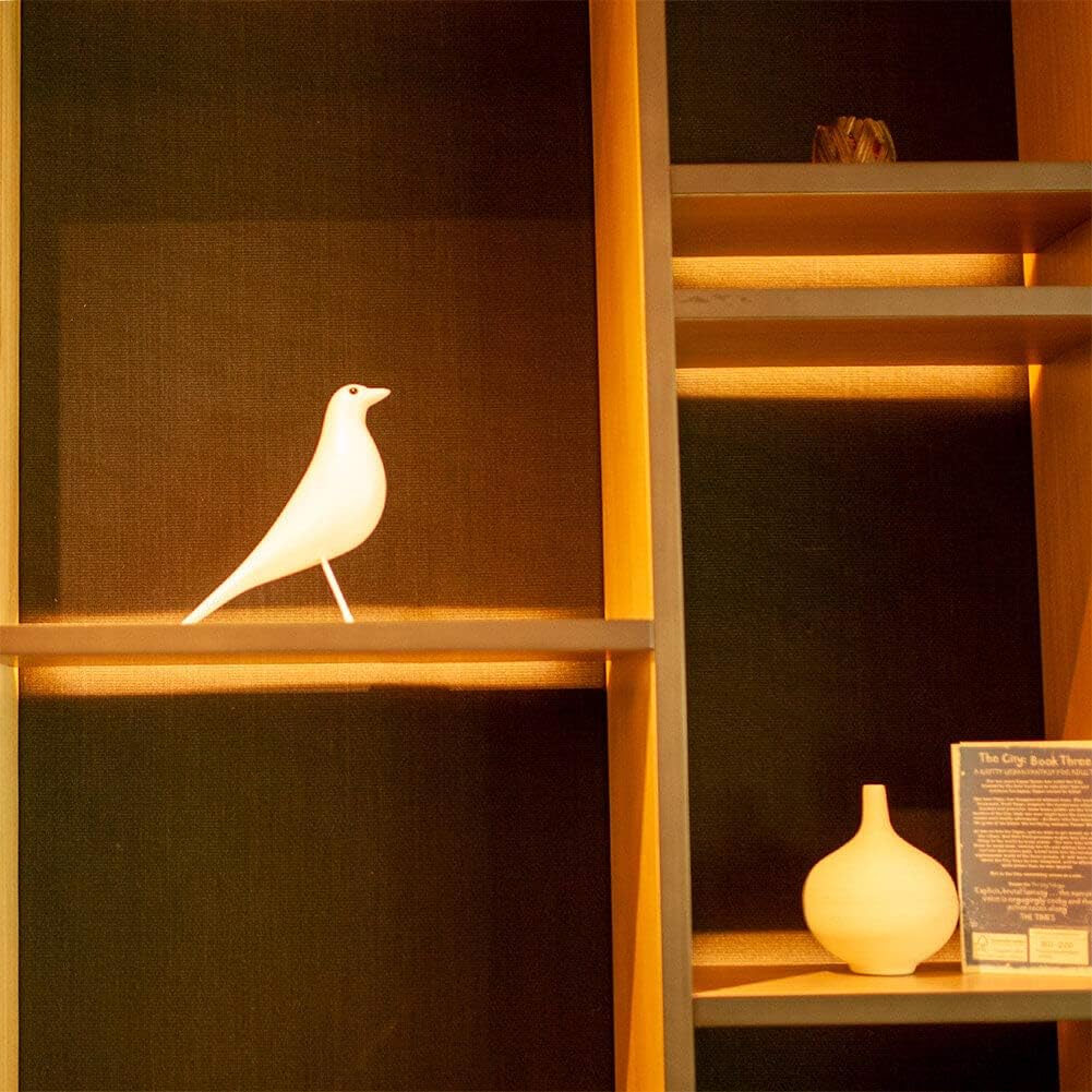 Mid Century Sculpture House Bird - Office Decor Desk Dove Ornament Arts Gift Replica (Yellow)