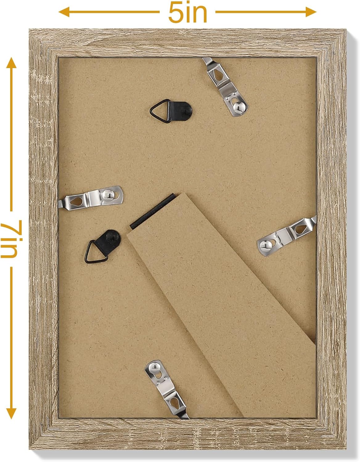 Vittanly 8x10 Picture Frames Set of 9, Shatter Resistant Plexiglass, Display 5x7 Pictures with Mat or 8x10 without Mat, Photo Frames for Wall or Tabletop, Engineered Wood, Black - Colors B