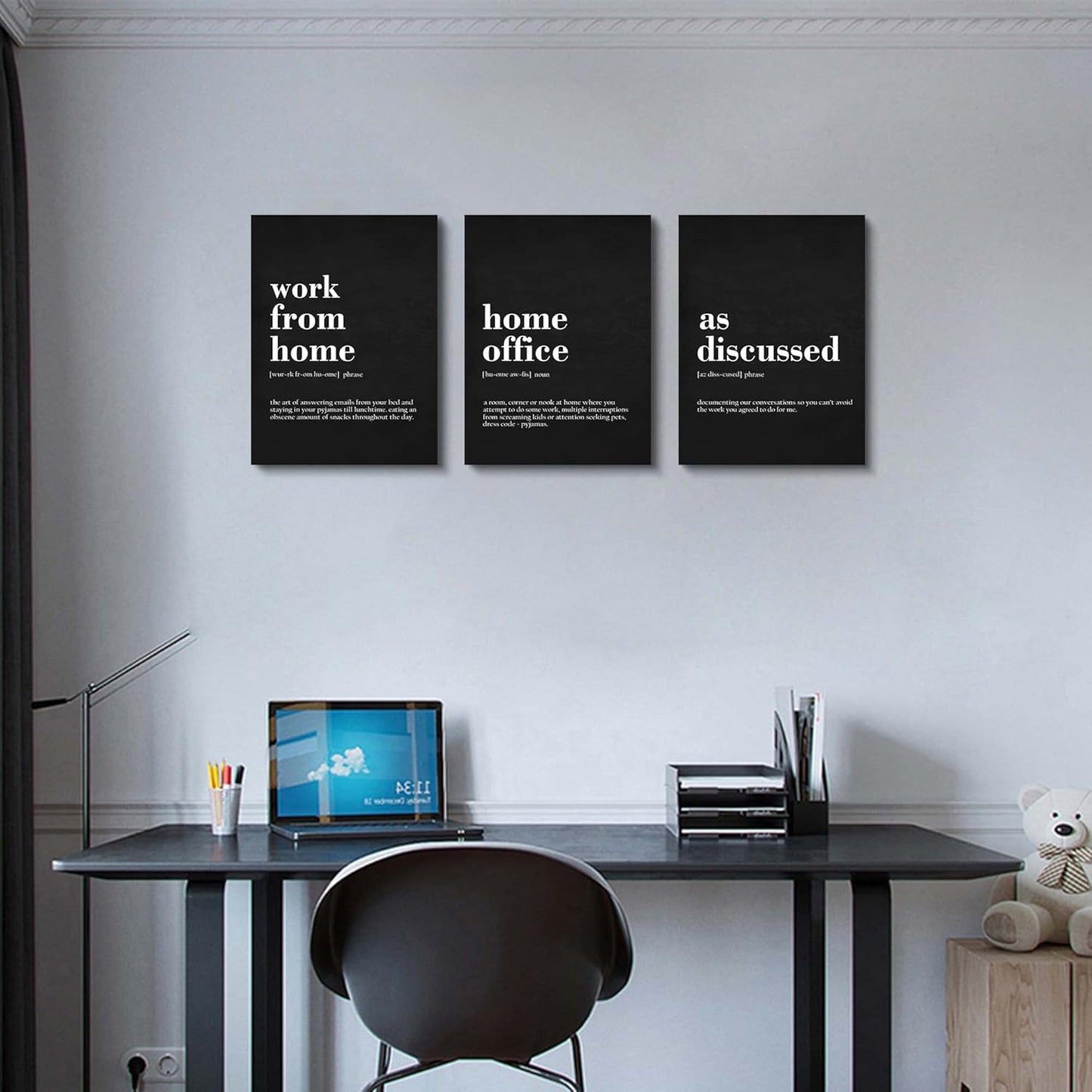 Inspirational Canvas Painting Wall Art -EPHANY ART,Mindset Quotes Prints, Success Framed Entrepreneur Poster Positive Quotes Wall Poster for Home Office Workplace (M-3pcs,12x16inchx3pcs)