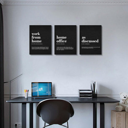 Inspirational Canvas Painting Wall Art -EPHANY ART,Mindset Quotes Prints, Success Framed Entrepreneur Poster Positive Quotes Wall Poster for Home Office Workplace (M-3pcs,12x16inchx3pcs)