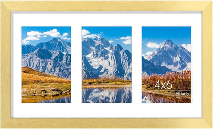 Vittanly 11x14 Collage Picture Frame, Displays 5Pcs 4x6 Pictures with Mat or 1Pcs 11x14 without Mat for Wall Mounting, Picture Frames Collage Wall Decor in Black, 1 Pack
