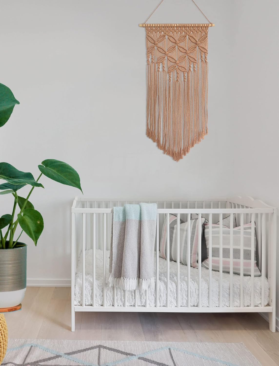 Handmade Cotton Home Decor Macrame Wall Hanging Navy