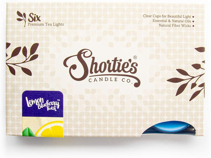 Shortie's Candle Company Coconut Cove Premium Tealight Candles - 6 White Highly Scented Tea Lights - Beautiful Candlelight - Made in the USA - Fruit & Berry Collection