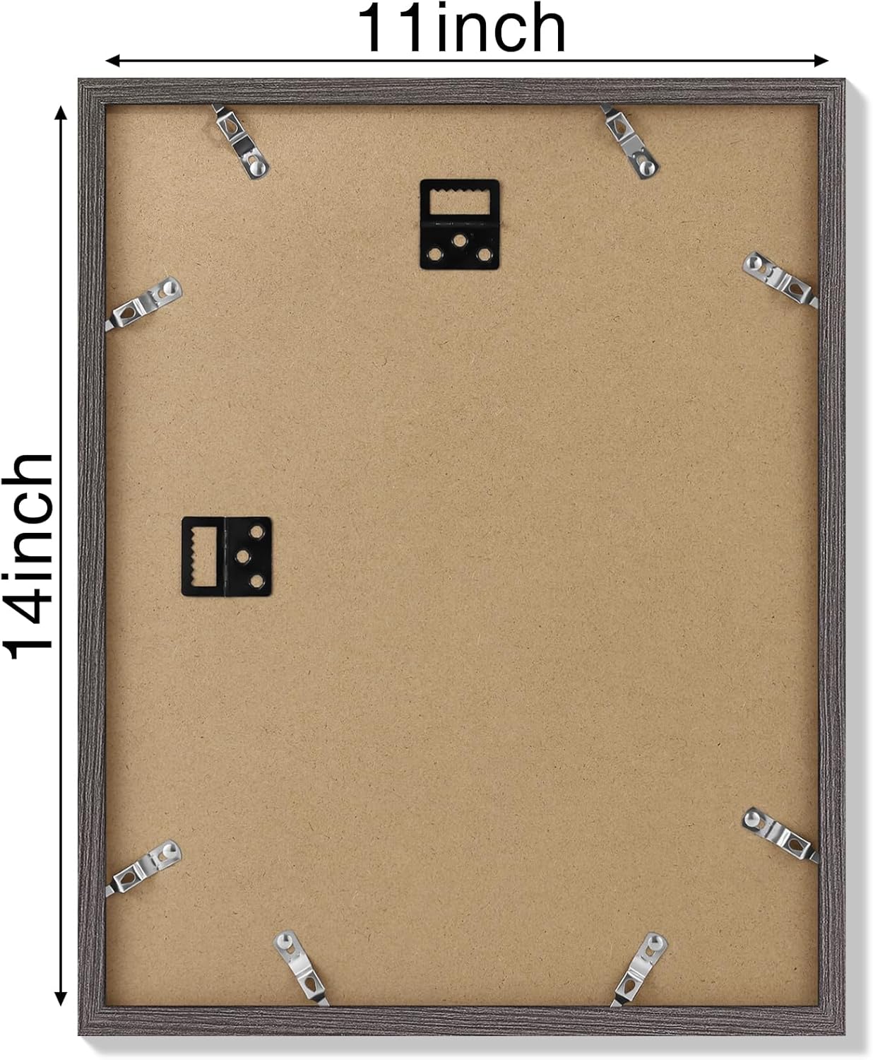 Vittanly 11x14 Picture Frame, Display Pictures 8x10 with Mat or 11x14 without Mat, Photo Frame for Wall Mounting, Black, 1 Pack - Colors B