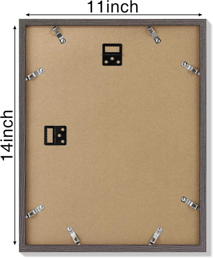 Vittanly 11x14 Picture Frame, Display Pictures 8x10 with Mat or 11x14 without Mat, Photo Frame for Wall Mounting, Black, 1 Pack - Colors B