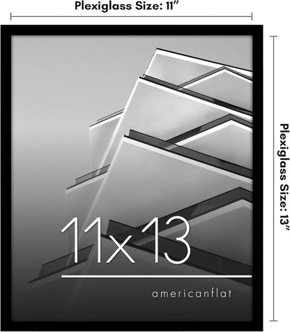 Americanflat 24x36 Poster Frame with Polished Plexiglass - Streamline Collection - Thin Border Picture Frame for Wall Display - Hanging Hardware Included - Black - Colors B