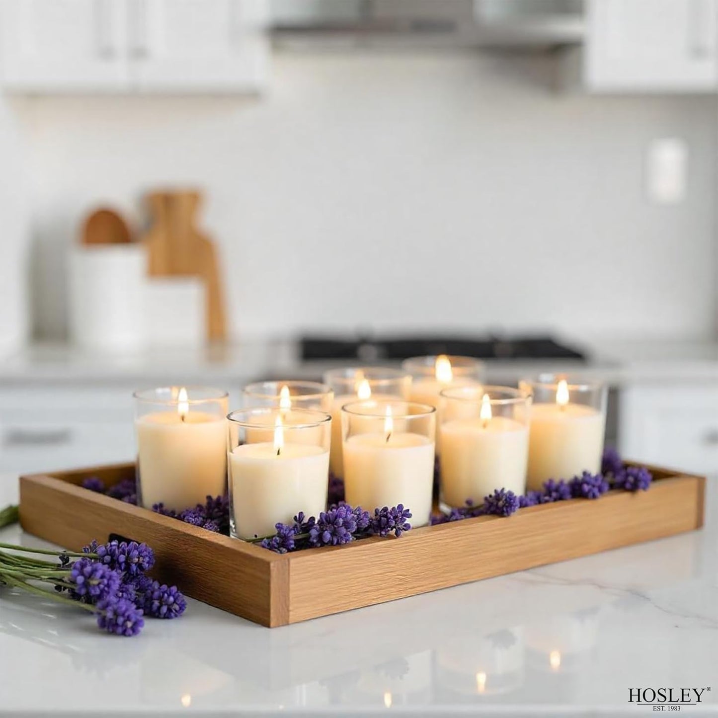 48-Pack Clear Glass Votive Candles – 10–12 Hour Long Burn, Unscented, Ivory, Bulk Set for Weddings, Events & Table Centerpieces – Hosley