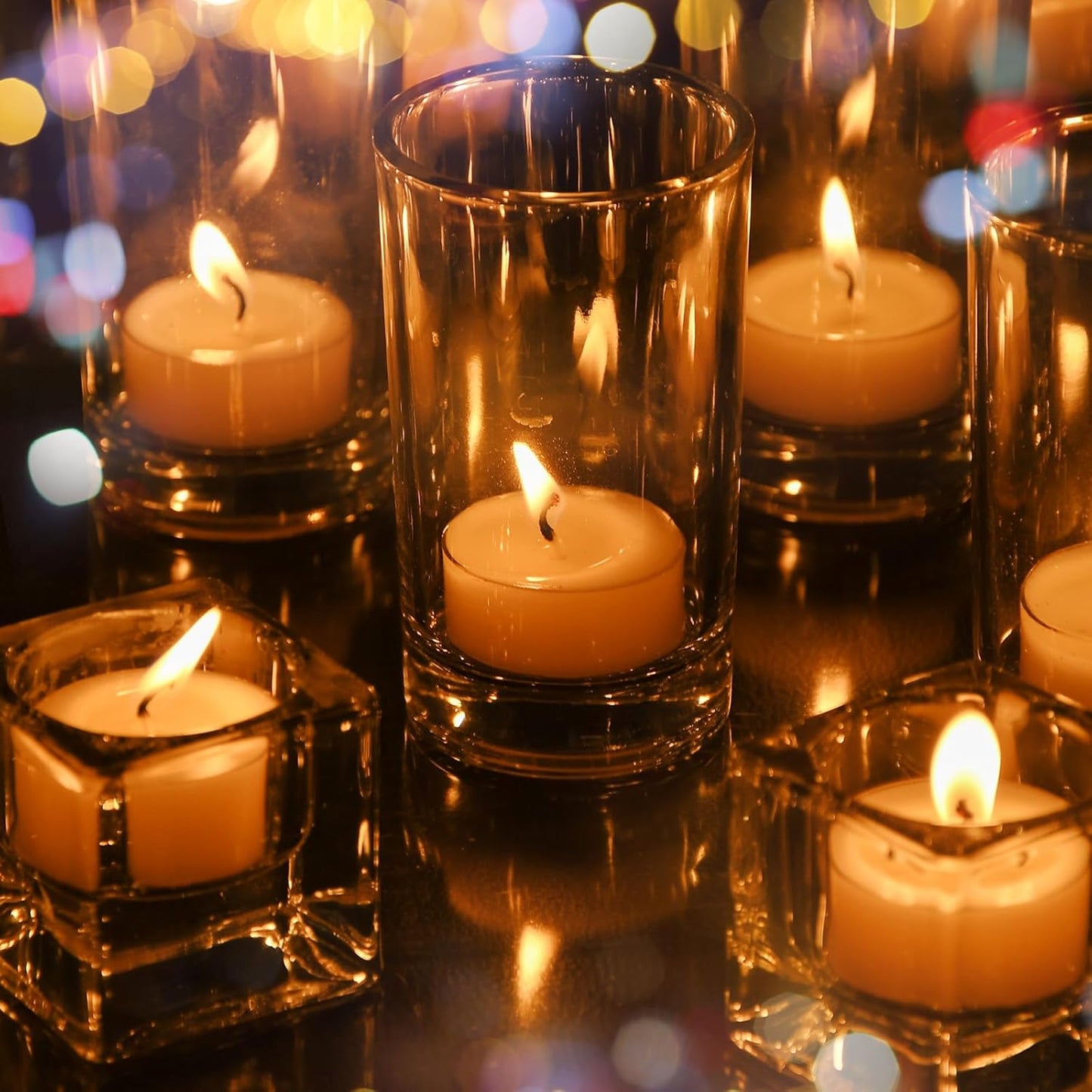 Natural Yellow Beeswax Tealight Candles - 12pcs - Organic Candle Natural Scent Smokeless Clean Burning