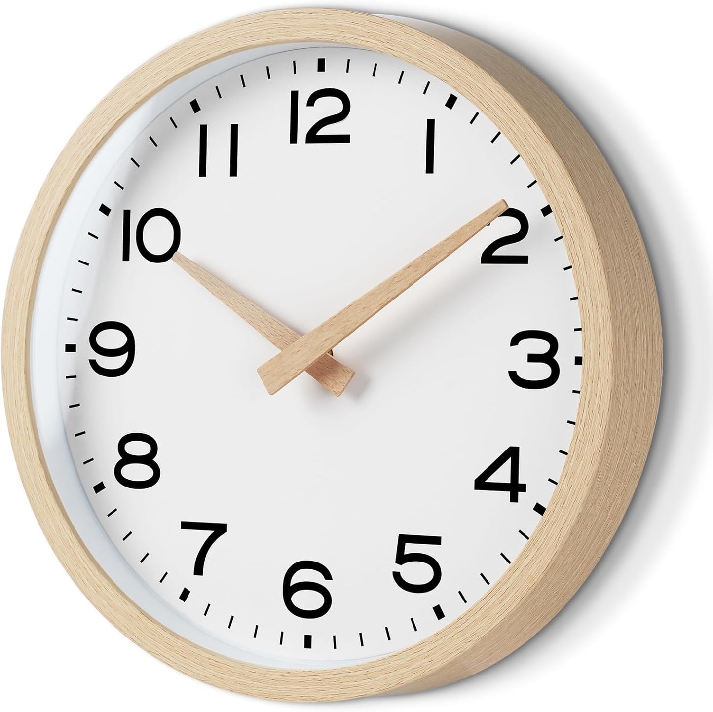 AKCISOT Wall Clock, Modern Small Wall Clocks Battery Operated 8 Inch, Silent Non-Ticking Analog Classic for Office, Home, Bathroom, Kitchen, Bedroom, School(Black)
