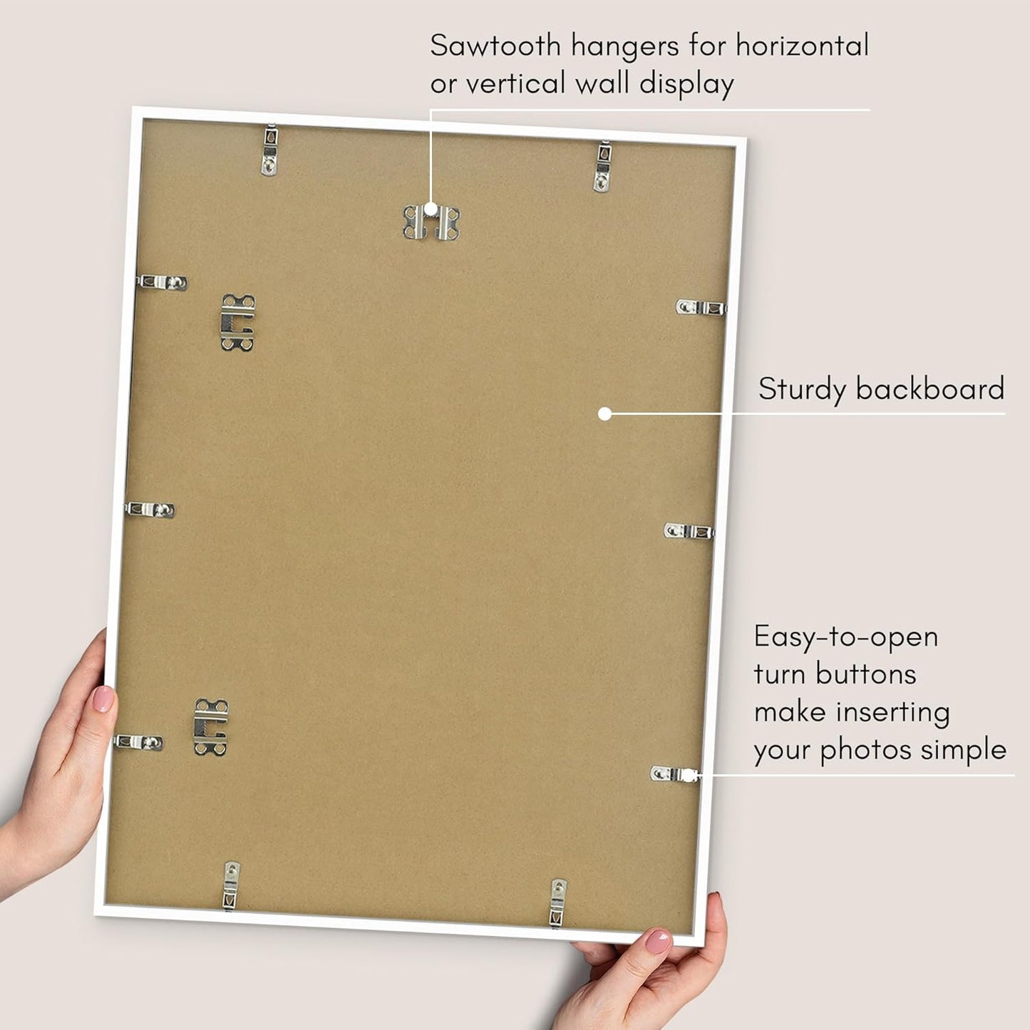 Americanflat 24x36 Poster Frame with Polished Plexiglass - Streamline Collection - Thin Border Picture Frame for Wall Display - Hanging Hardware Included - Black - Colors D
