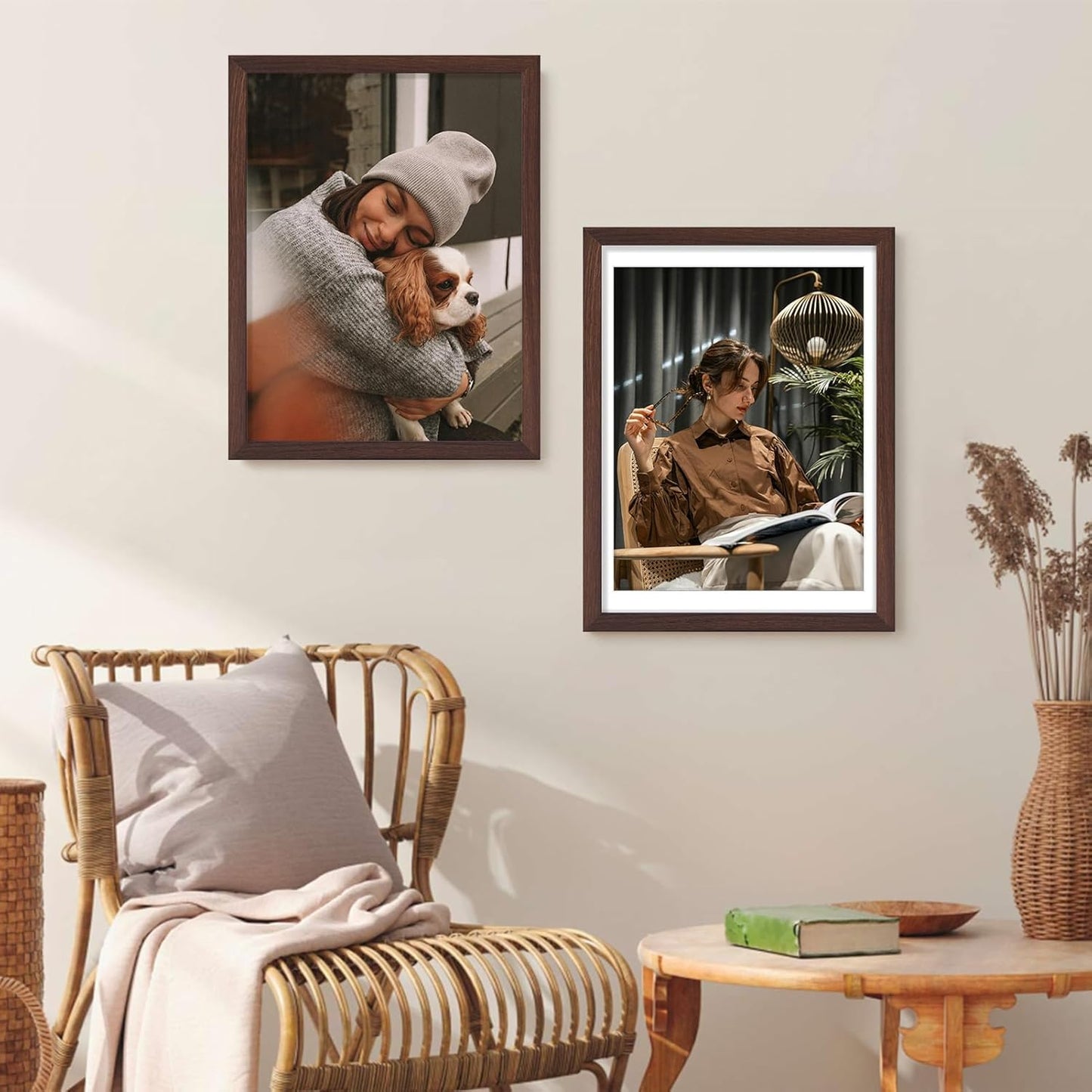 Vittanly 11x14 Picture Frame, Display Pictures 8x10 with Mat or 11x14 without Mat, Photo Frame for Wall Mounting, Black, 1 Pack - Colors B