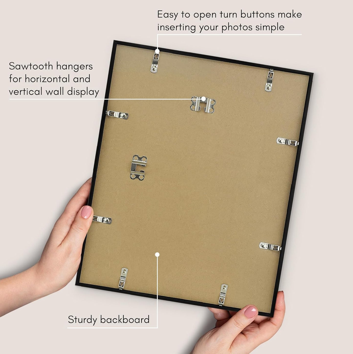 Americanflat 24x36 Poster Frame with Polished Plexiglass - Streamline Collection - Thin Border Picture Frame for Wall Display - Hanging Hardware Included - Black - Colors D