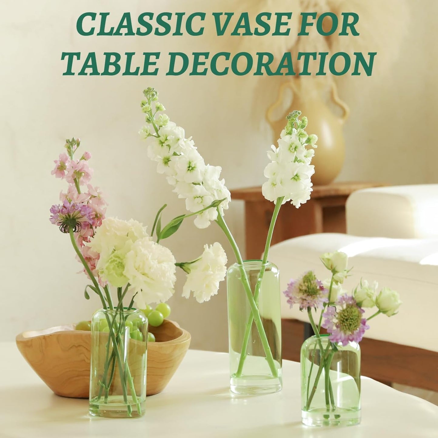 Glass Bud Vases Set of 24, Clear Flower Vase for Centerpieces, Small Vases for Flowers, Decor Centerpiece for Bathroom, Decorative Vases for House Warming
