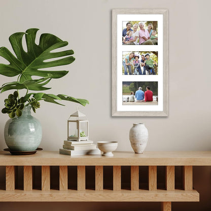 Americanflat 4x6 Collage Picture Frame with Shatter-Resistant Glass - Fits Five 4x6 Photos or Use as One 11x14 Picture Frame - Signature Collection - Collage Frames for Wall Display - Black