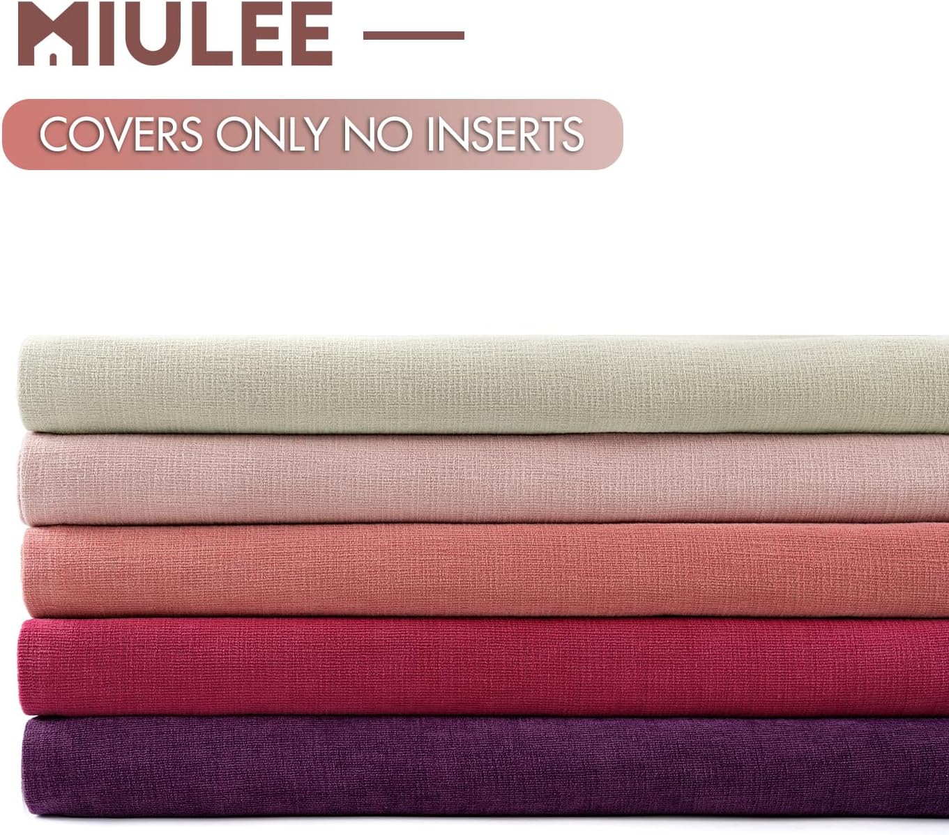 MIULEE Olive Green Couch Pillow Covers 18x18 Inch, Set of 2 Soft Chenille Decorative Square Throw Pillow Covers Farmhouse for Sofa Living Room Bed