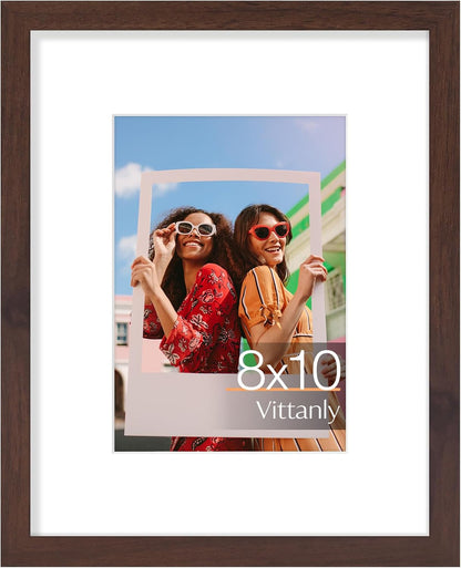 Vittanly 11x14 Picture Frame, Display Pictures 8x10 with Mat or 11x14 without Mat, Photo Frame for Wall Mounting, Black, 1 Pack - Colors B