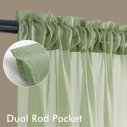 MIULEE White Sheer Curtains 84 Inches Long, 4 Panels Set, Light Filtering Rod Pocket Voile Drapes for Living Room and Bedroom, Airy Soft Fabric Window Treatments, 42 x 84 Inches