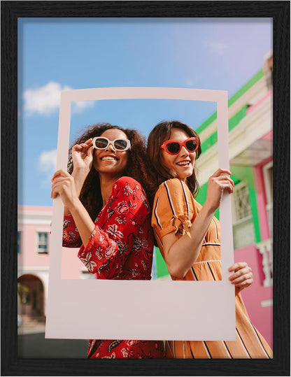Vittanly 11x14 Picture Frame, Display Pictures 8x10 with Mat or 11x14 without Mat, Photo Frame for Wall Mounting, Black, 1 Pack - Colors A