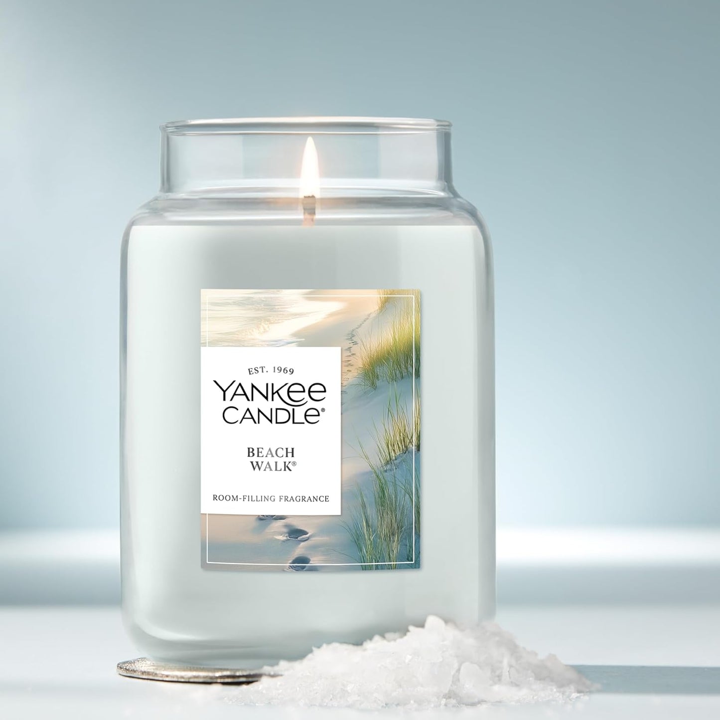 Yankee Candle Ocean Air Scented Candle, 22oz Large Jar with up to 150 Hour Burn Time, Giftable