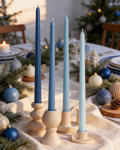 Viyffo Taper Candles, 12 Inch, 12 Pack, Brown – Unscented, Smokeless Design, Up to 8-Hour Burn – Tall Candlesticks for Table Decor, Weddings & Dinners