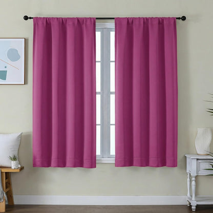Simplebrand Ava Sage Green Blackout Curtains for Bedroom 63 Inch Length 2 Panels Set, Solid Thermal Insulated Energy Saving Rod Pocket Window Treatment Curtains Blackout Drapes, W40 x L63 Inch, Sage - Colors B