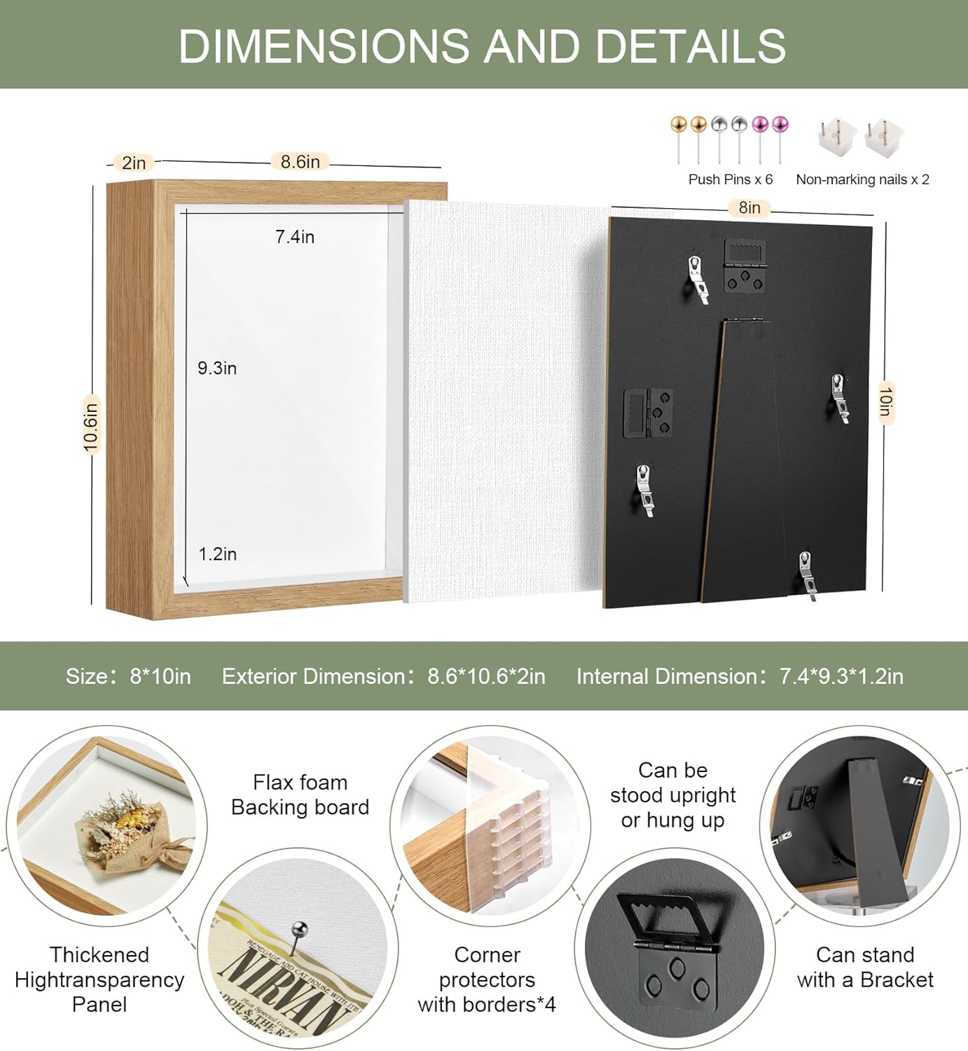 11x14 Shadow Box Display Case Picture Frame with Soft Linen Back, Large Deep Black Shadow Box 11x14 for Flowers Medal Display Case Jersey pet Graduation Memorabilia Baby Ltems Crafts Photos
