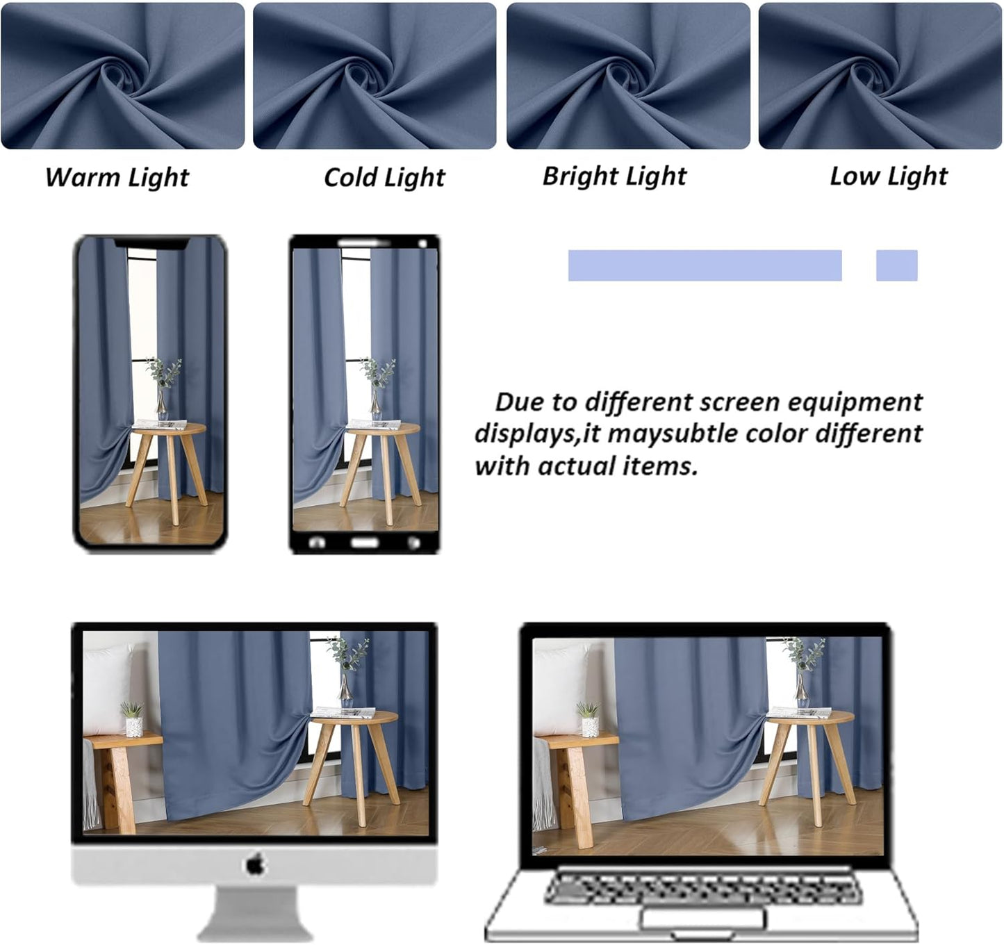 Simplebrand Ava Sage Green Blackout Curtains for Bedroom 63 Inch Length 2 Panels Set, Solid Thermal Insulated Energy Saving Rod Pocket Window Treatment Curtains Blackout Drapes, W40 x L63 Inch, Sage - Colors C