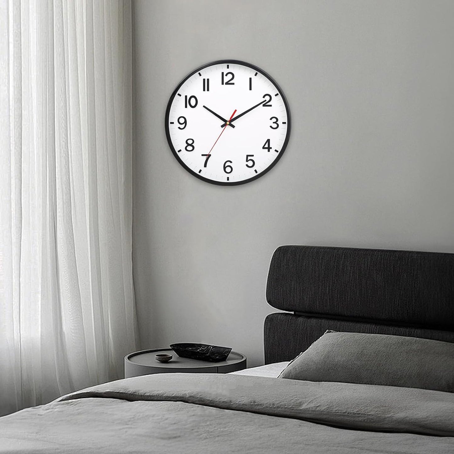 Wall Clocks Battery Operated 8 inch Modern Wall Clock,Silent Non Ticking Wall Clock for Living Room Bedroom Kitchen Office Classroom Decor (Green White)