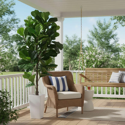 Aveyas 7ft Artificial Olive Tree for Home Decor, 7 Feet Large Faux Plant Fake Skinny Silk Trees with Pot for Indoor Outdoor House Living Room Office (7 ft Tall Including Raised Pot)